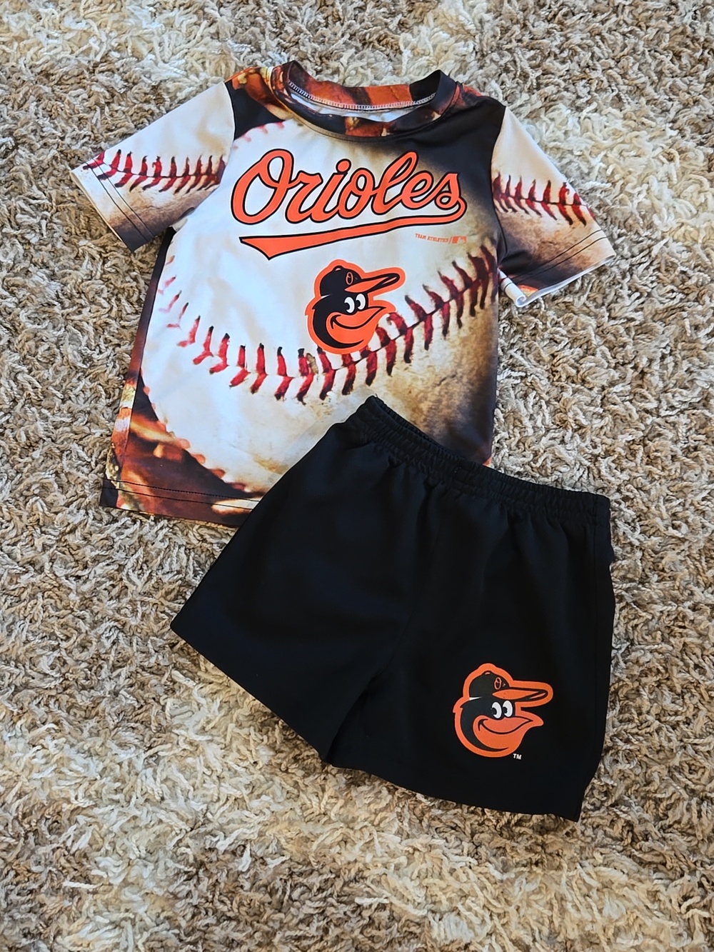 Baltimore Orioles Kids Baseball Tee & Shorts Set